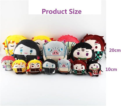 Anime Plush Doll Toy Tanjirou Nezuko Stuffed Plushie Figures Keychain Decoration Kids Gifts Halloween Cosplay Props (Rengoku Kyoujurou, 20Cm/7.87Inch)