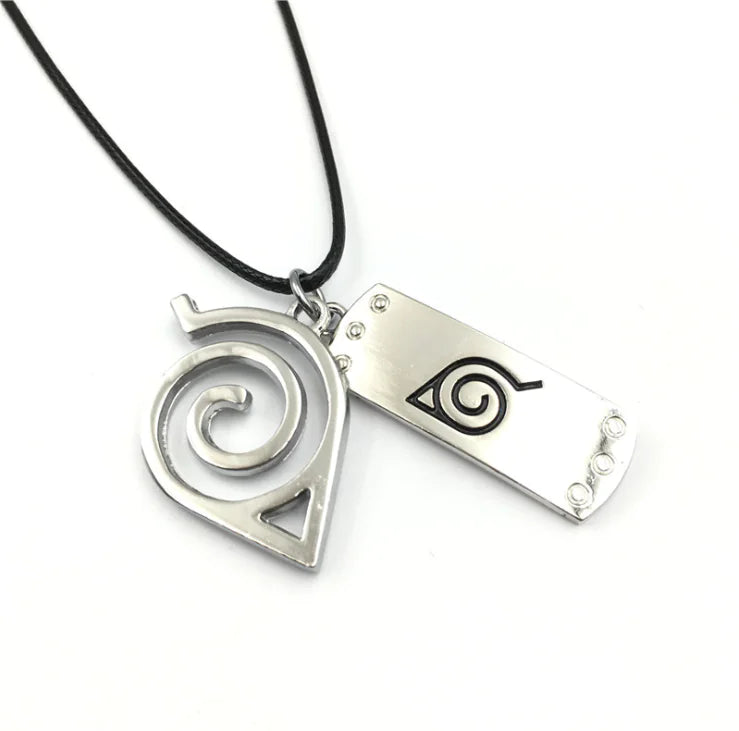 Naruto Headband Logo Necklace with Keychain Pendant
