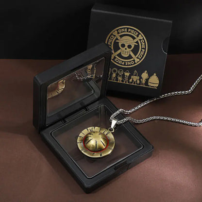 One Piece Luffy Ace Skull Pendant Necklace for Men