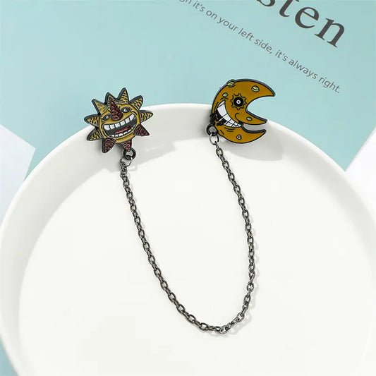 Soul Eater Sun Moon Brooch for Cosplay and Accessories