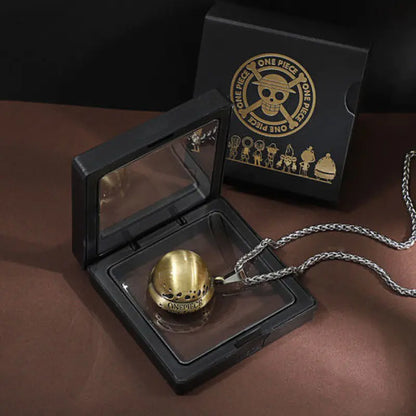One Piece Luffy Ace Skull Pendant Necklace for Men