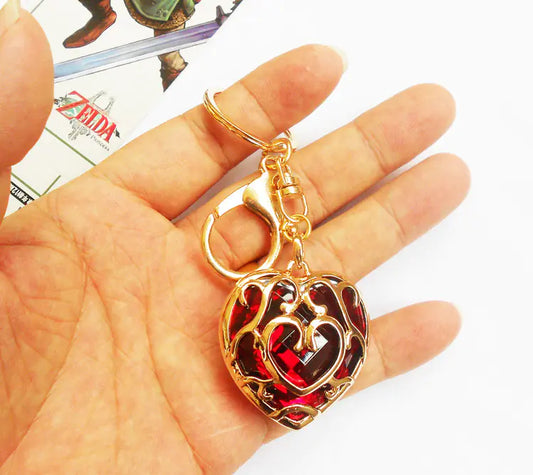 Zelda Legend Pendant Necklace with Sapphire Keychain