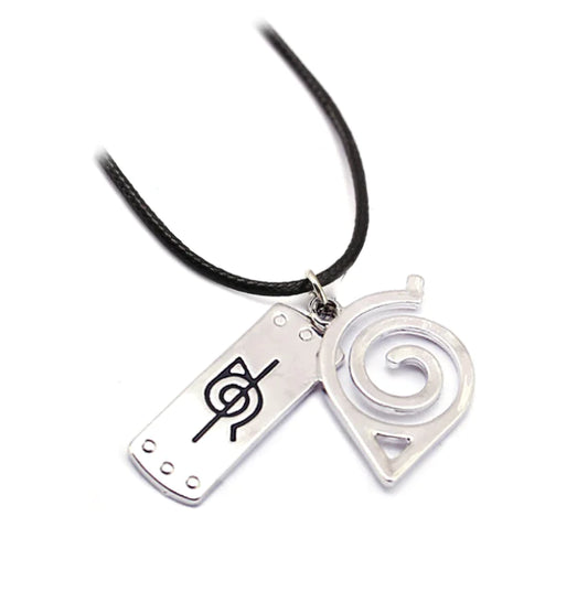 Naruto Headband Logo Necklace with Keychain Pendant