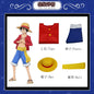 Luffy Cosplay Costume with Straw Hat and Accessories