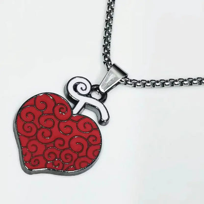 One Piece Ace Flame Rubber Devil Fruit Necklace Gift