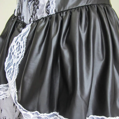 Black Halloween Corset Dress Maid Costume for Performances