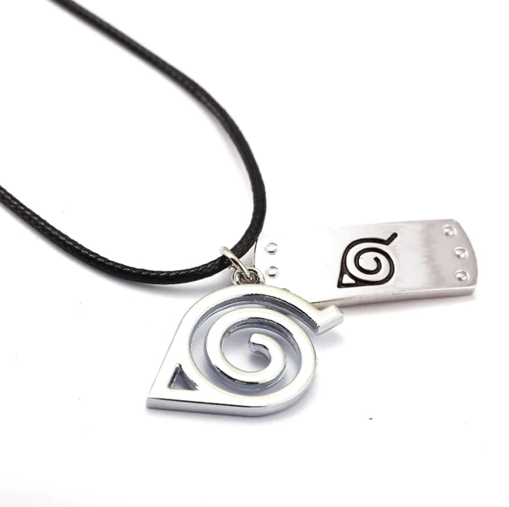 Naruto Headband Logo Necklace with Keychain Pendant