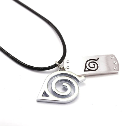 Naruto Headband Logo Necklace with Keychain Pendant