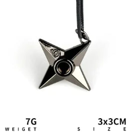 Naruto Cartoon Necklace with Kakashi Kunai & Shuriken